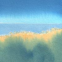 Art greetings card of sand dunes, Norfolk