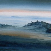 watercolour painting of yorkshire three peaks